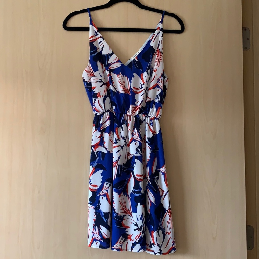 Last Chance!! Women’s Soprano Blue Hawaiian Flower Dress